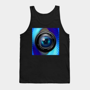 Photographer Free Unrestricted Art, Camera Lens Graphic Design Cool Home Decor & Gifts Tank Top